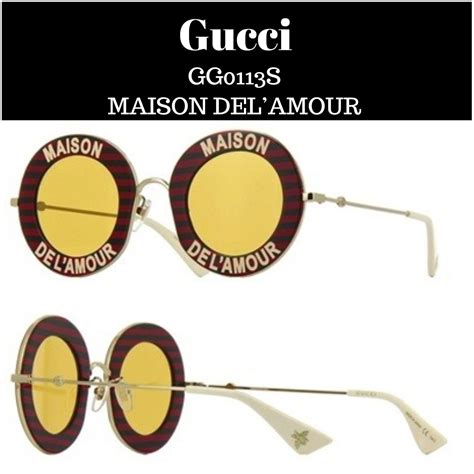 madison de l'amour gucci|Gucci Eyewear Maison De L'Amour Round Sunglasses.